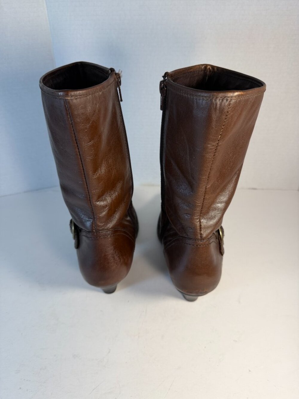 WOMEN'S SIZE 9 Born Brown Leather Boots - Picture 10 of 16